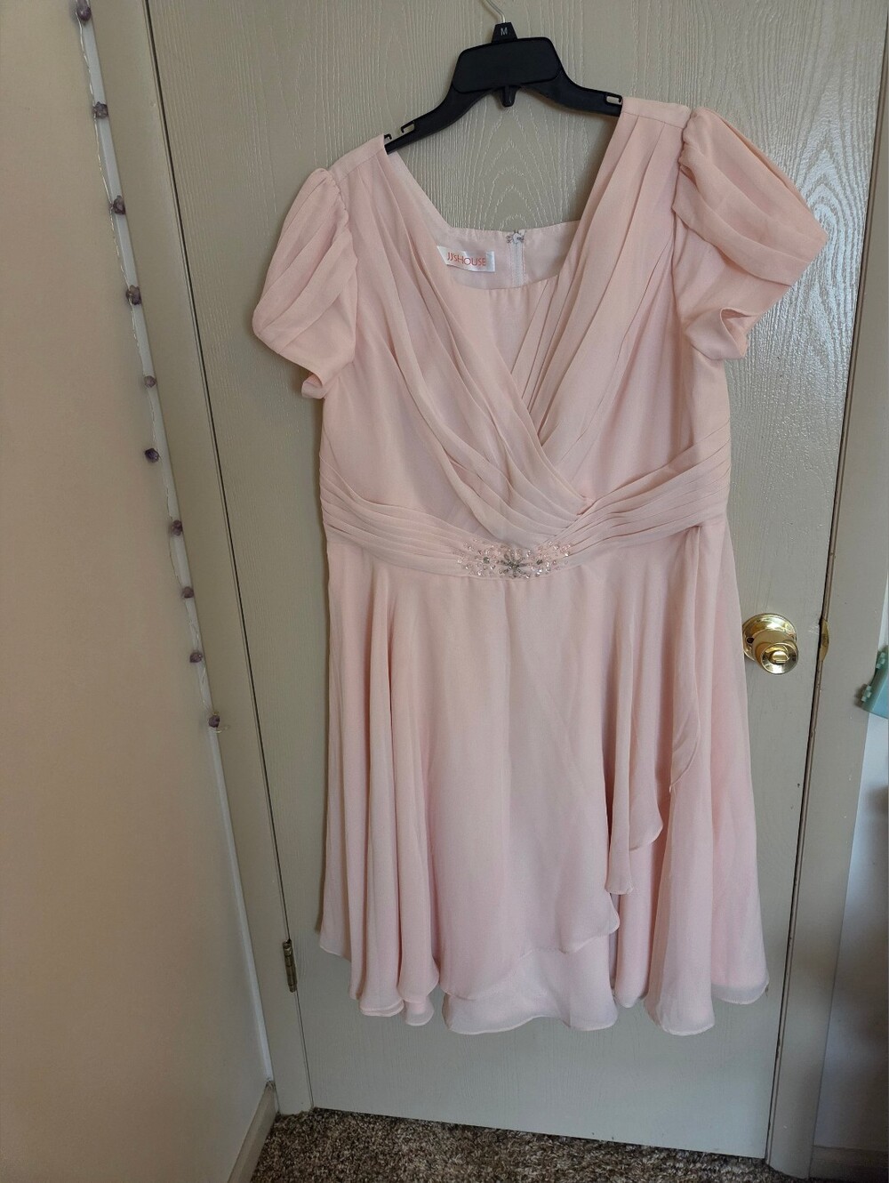 JJ'S House Blush Pink Chiffon Style Bridesmaid Formal Dress Plus Size 18/20